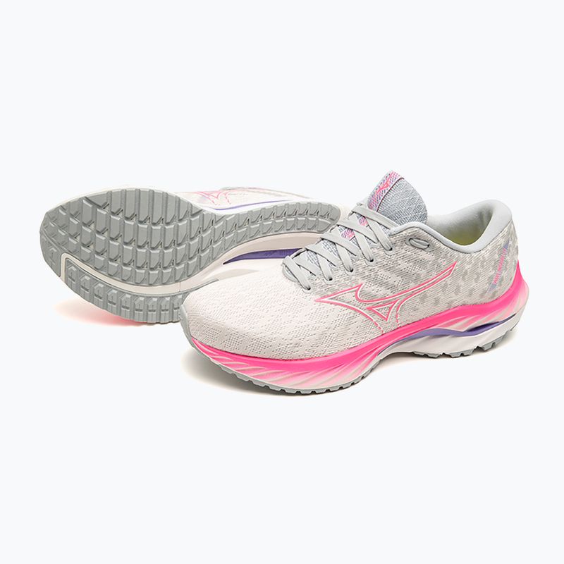 Dámské běžecké boty Mizuno Wave Inspire 19 snow white/ hi vis pink/ purple punch 15