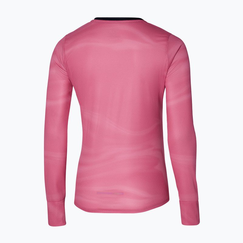 Dámské běžecké tričko longsleeve  Mizuno Premium Aero Tee sangria sunset 2