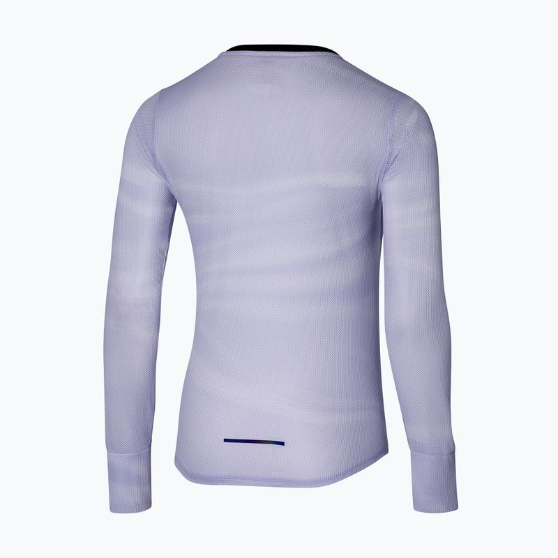 Dámské běžecké tričko longsleeve  Mizuno Premium Aero Tee snow white/thistle 2