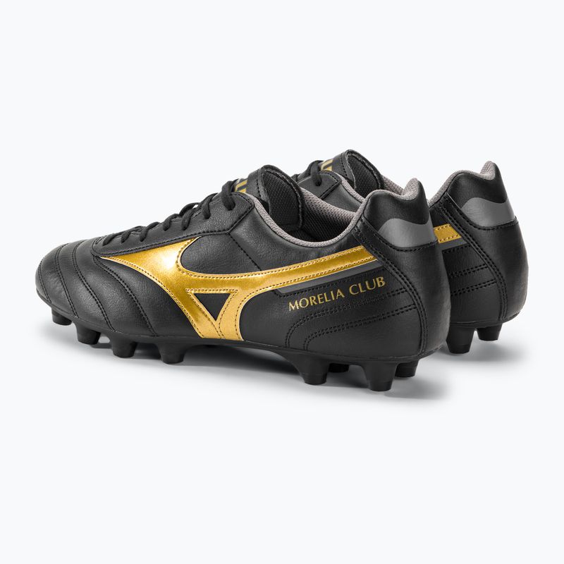 Mizuno Morelia II Club MD pánské kopačky black/gold/dark shadow 4