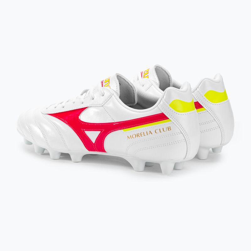 Mizuno Morelia II Club MD pánské kopačky white/flery coral2/bolt2 4