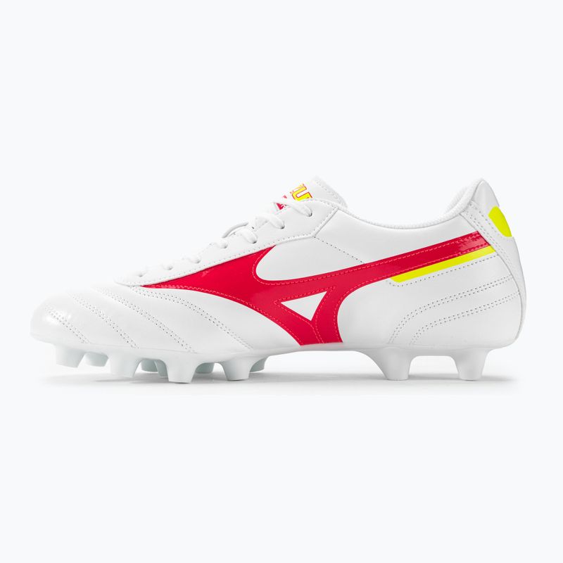 Mizuno Morelia II Club MD pánské kopačky white/flery coral2/bolt2 3