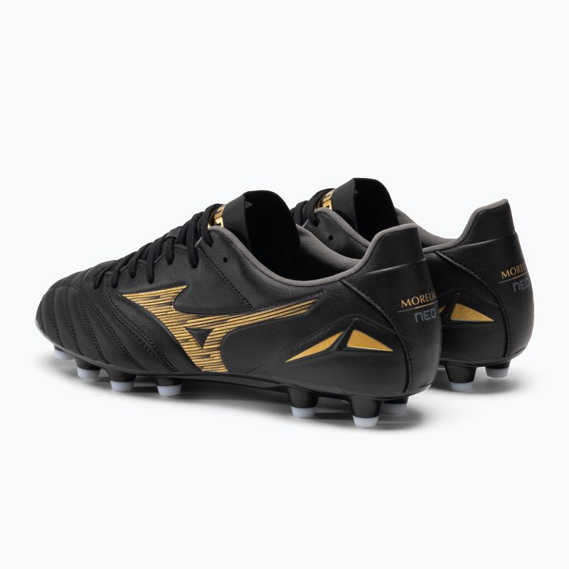 Pánské kopačky Mizuno Morelia Neo IV Pro MD black/gold/black 3