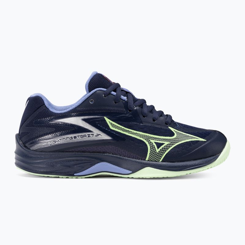 Dětské boty na volejbal Mizuno Lightning Star Z7 Jr eblue/tech green/lolite 2