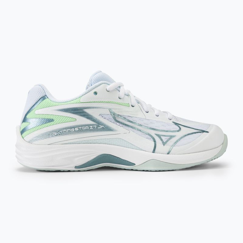 Dětské volejbalové boty Mizuno Lightning Star Z7 JR white/gridge/patinagreen 2
