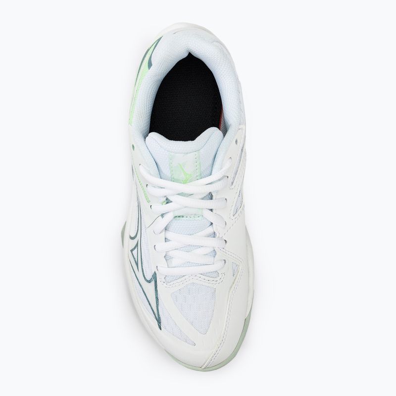 Dětské volejbalové boty Mizuno Lightning Star Z7 JR white/gridge/patinagreen 5