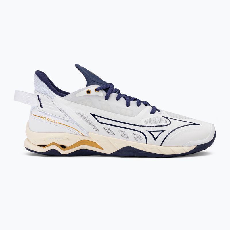 Pánské boty na házenou Mizuno Wave Mirage 5 white/bribbon/mp gold 2