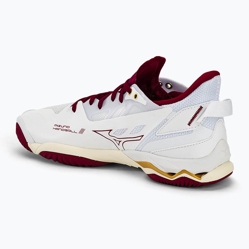 Dámské boty na házenou Mizuno Wave Mirage 5 white/cabernet/mp gold 3