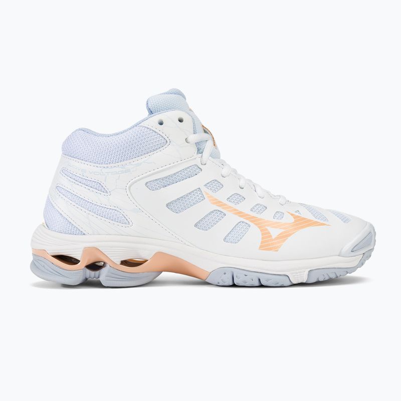 Dámské volejbalové boty Mizuno Wave Voltage Mid white/peach parfait/halogen blue 2