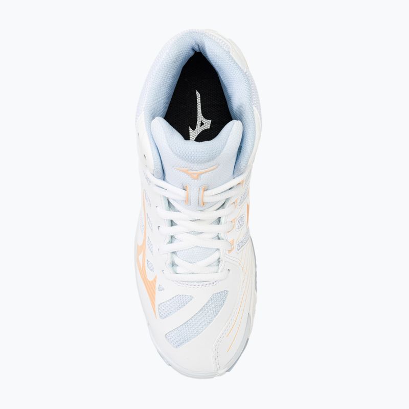 Dámské volejbalové boty Mizuno Wave Voltage Mid white/peach parfait/halogen blue 5