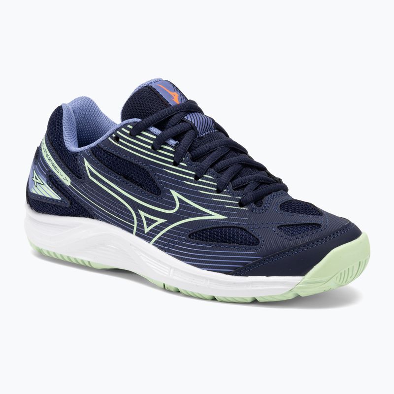 Dámská boty na volejbal Mizuno Cyclone Speed 4 Jr eblue/tech green/lolite