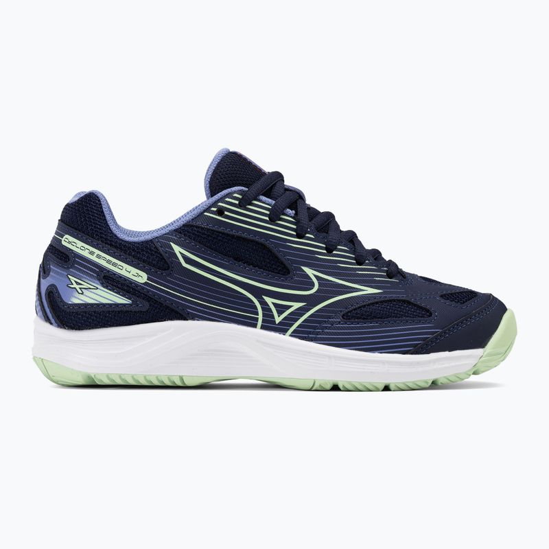 Dámská boty na volejbal Mizuno Cyclone Speed 4 Jr eblue/tech green/lolite 2