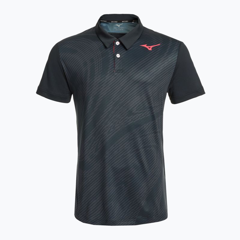 Pánské tenisové polo tričko Mizuno Charge Shadow Polo black
