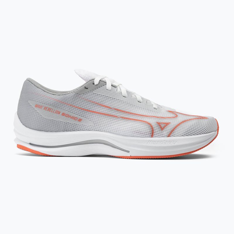 Pánské běžecké boty Mizuno Wave Rebellion Sonic 2 white/hot coral/harbor mist 2