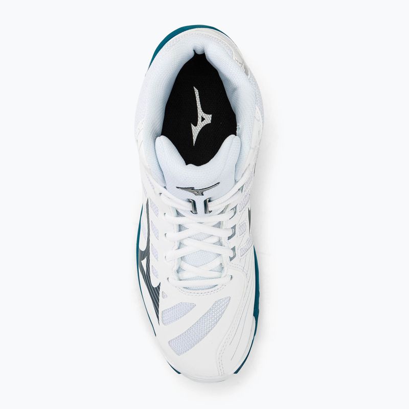 Pánské volejbalové boty Mizuno Wave Mid Voltage white/sailor blue/silver 5