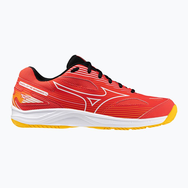 Pánské boty na volejbal Mizuno Cyclone Speed 4 radiant red/white/carrot curl 8