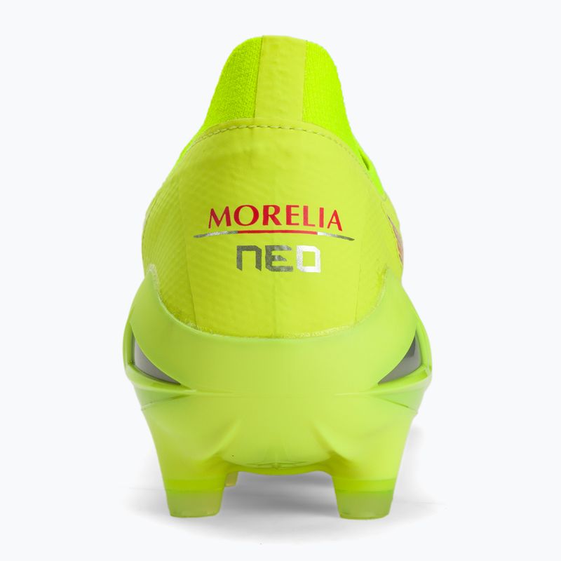 Pánské kopačky Mizuno Morelia Neo IV Β Elite MD safety yellow/fiery coral 2/galaxy silver 8