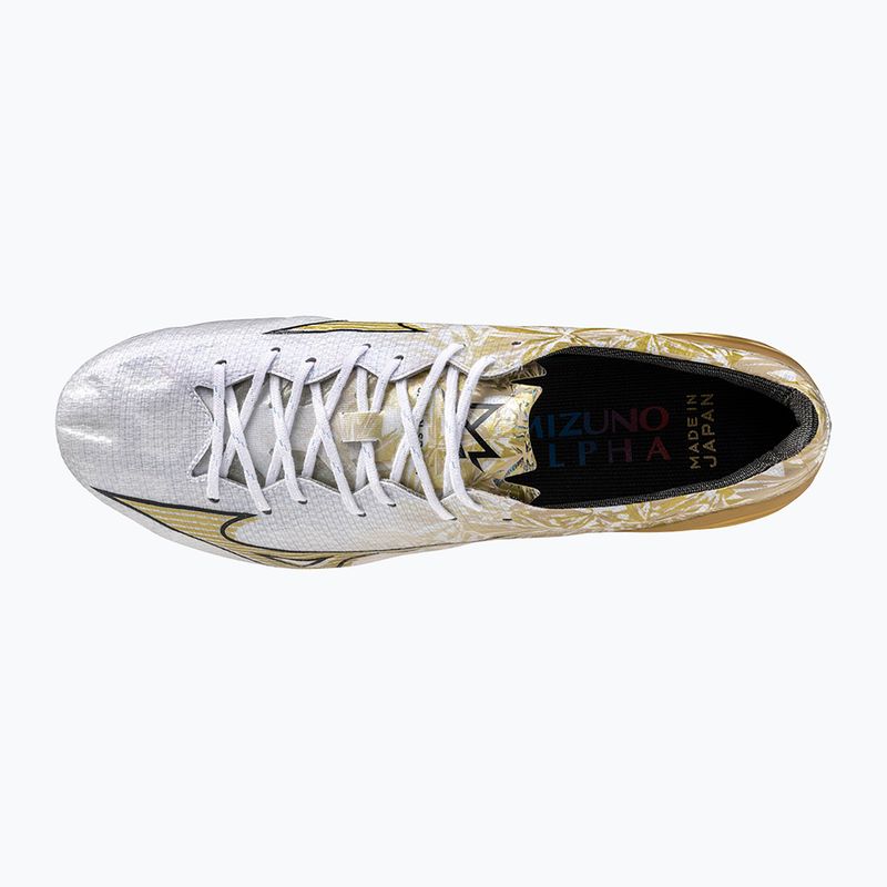 Pánské kopačky Mizuno Αlpha Japan Md white/ge gold/black 10