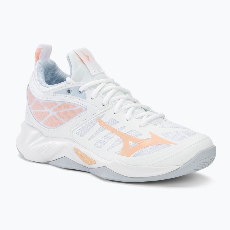 Dámské volejbalové boty Mizuno Wave Dimension white/peach parfait/halogen blue