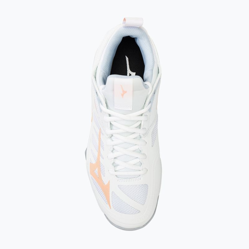 Dámské volejbalové boty Mizuno Wave Dimension white/peach parfait/halogen blue 5