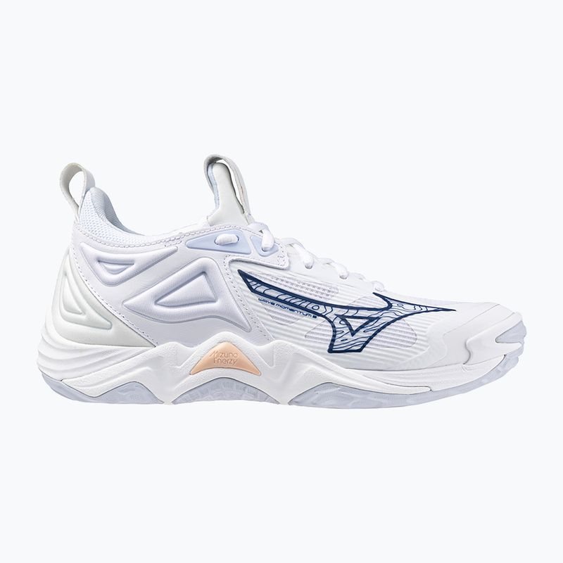 Dámské volejbalové boty Mizuno Wave Momentum 3 white/ navy peony/ peach parfait