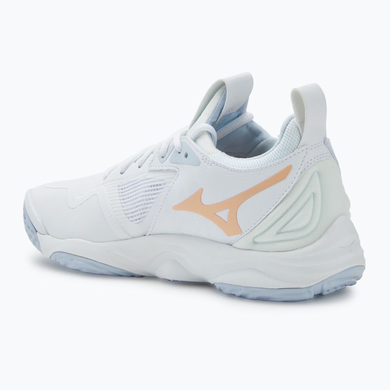 Dámské volejbalové boty Mizuno Wave Momentum 3 white/ navy peony/ peach parfait 3