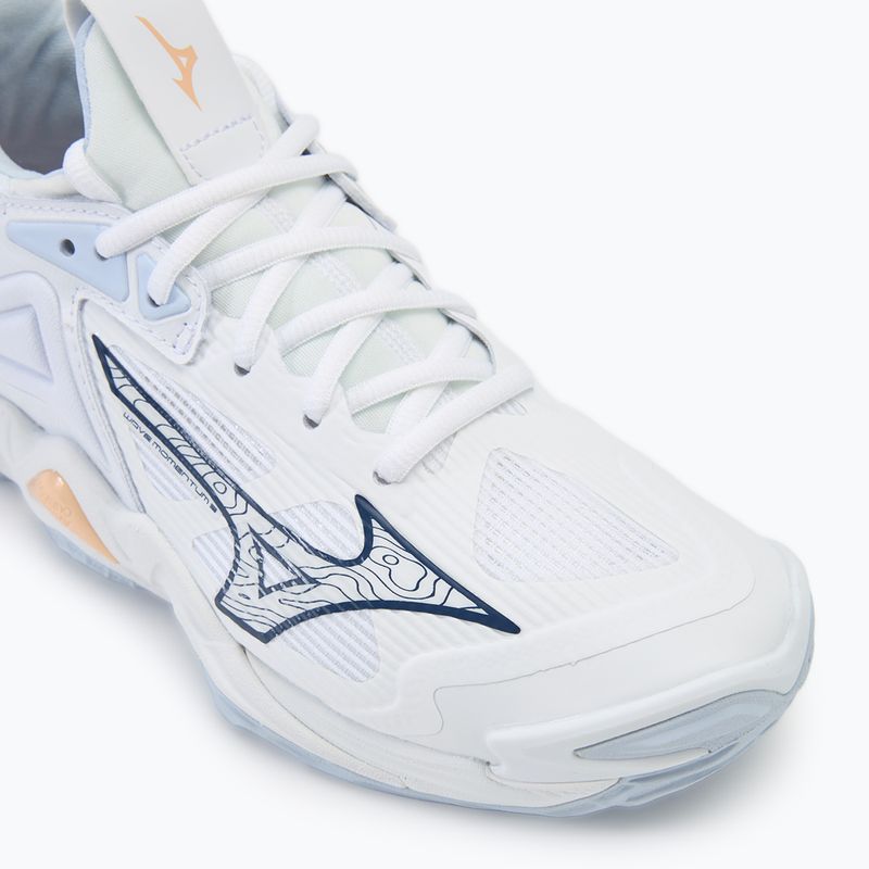 Dámské volejbalové boty Mizuno Wave Momentum 3 white/ navy peony/ peach parfait 7