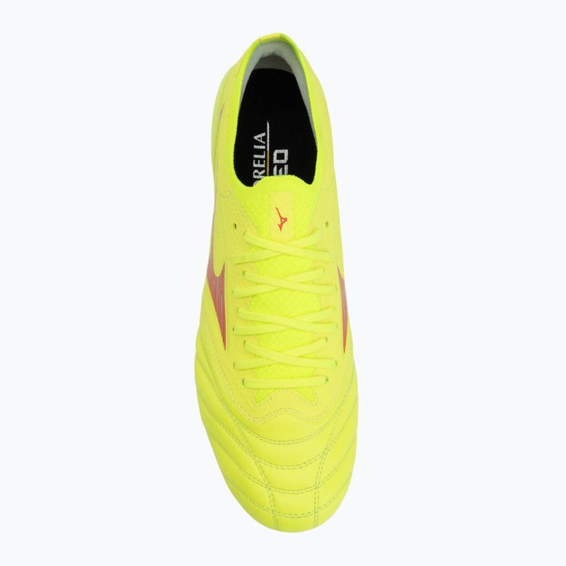 Pánské kopačky Mizuno Morelia Neo IV β Elite MIX safety yellow/fiery coral 2/safety yellow  5