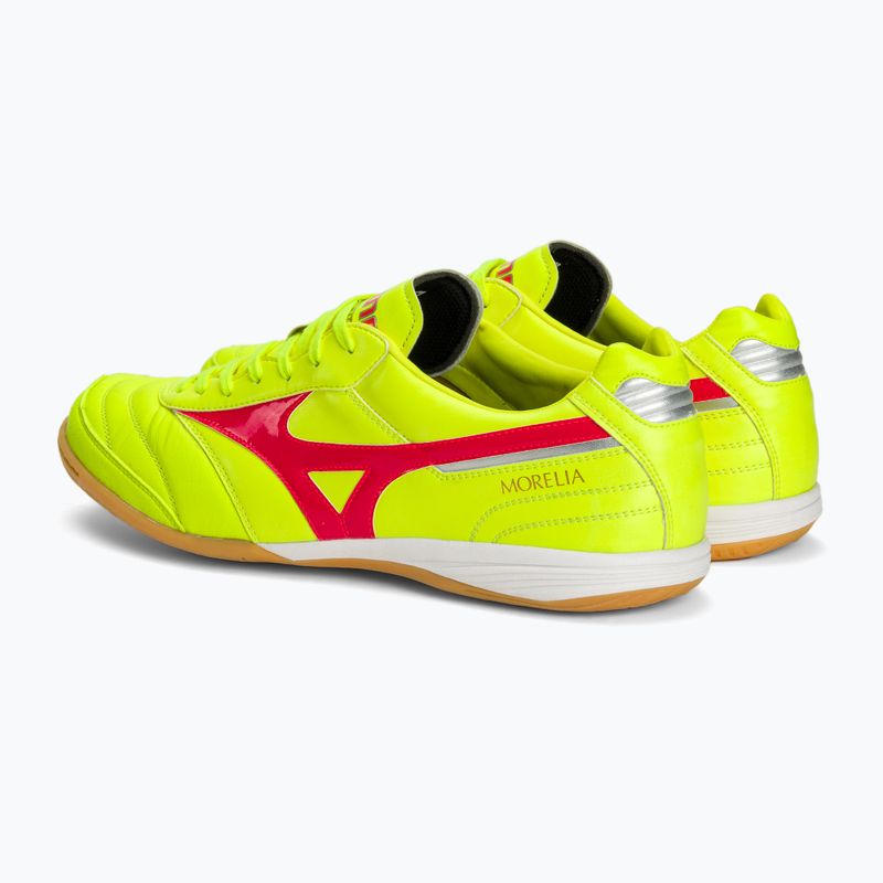 Pánské kopačky Mizuno Morelia Sala Elite IN safety yellow/fiery coral 2/galaxy silver 4