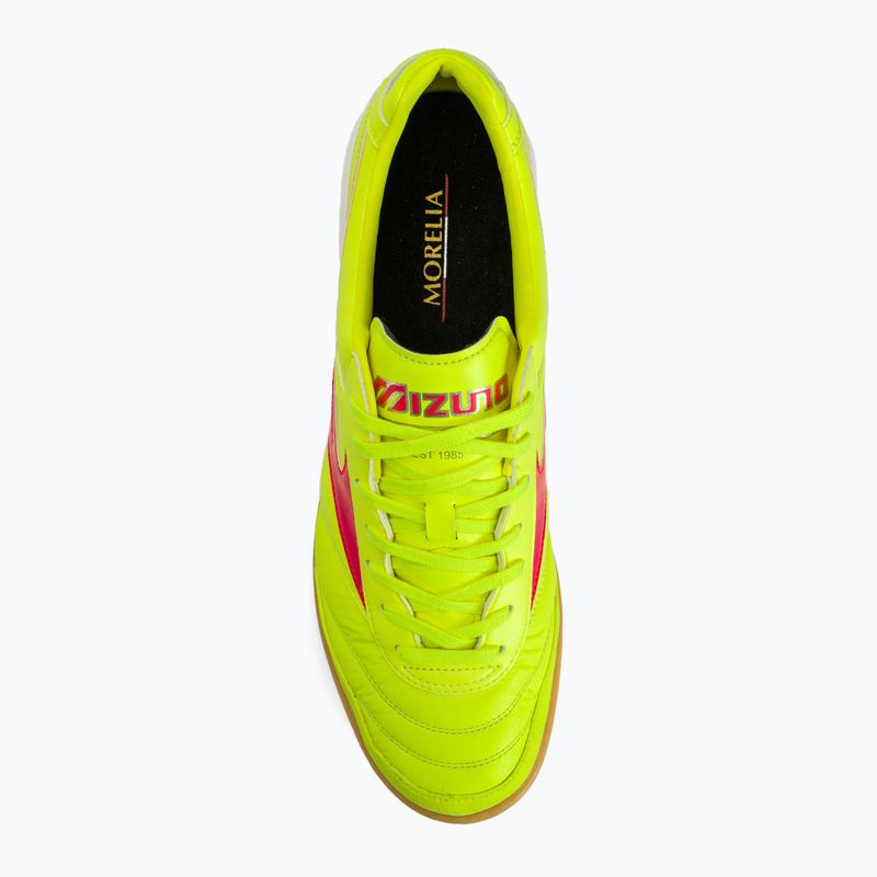 Pánské kopačky Mizuno Morelia Sala Elite IN safety yellow/fiery coral 2/galaxy silver 7