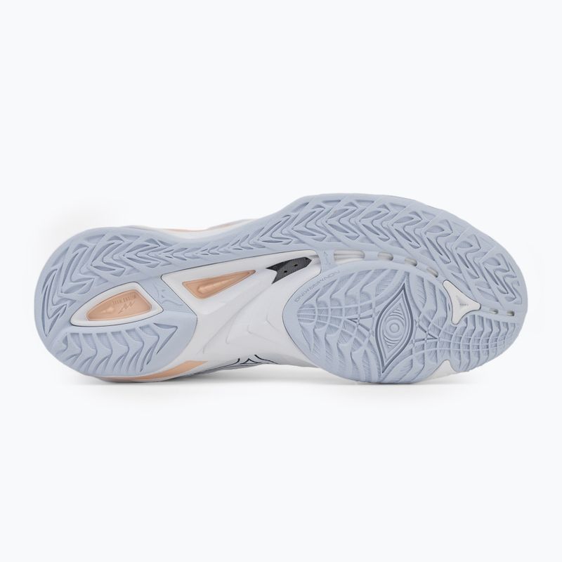 Dámská házenkářská obuv Mizuno Wave Mirage 5 white/navy peony/peach parfait 4