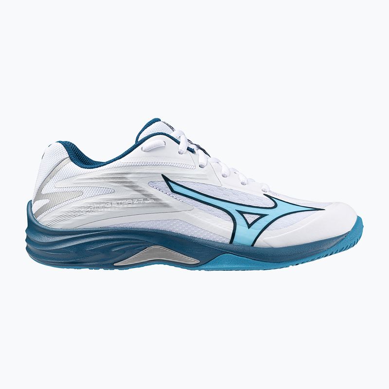 Dětské boty na volejbal Mizuno Lightning Star Z7 white/sailor blue/silver 8