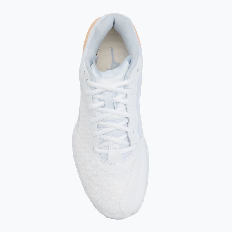 Dámské házenkářské boty Mizuno Wave Stealth Neo white/navy peony/peach parfait 5