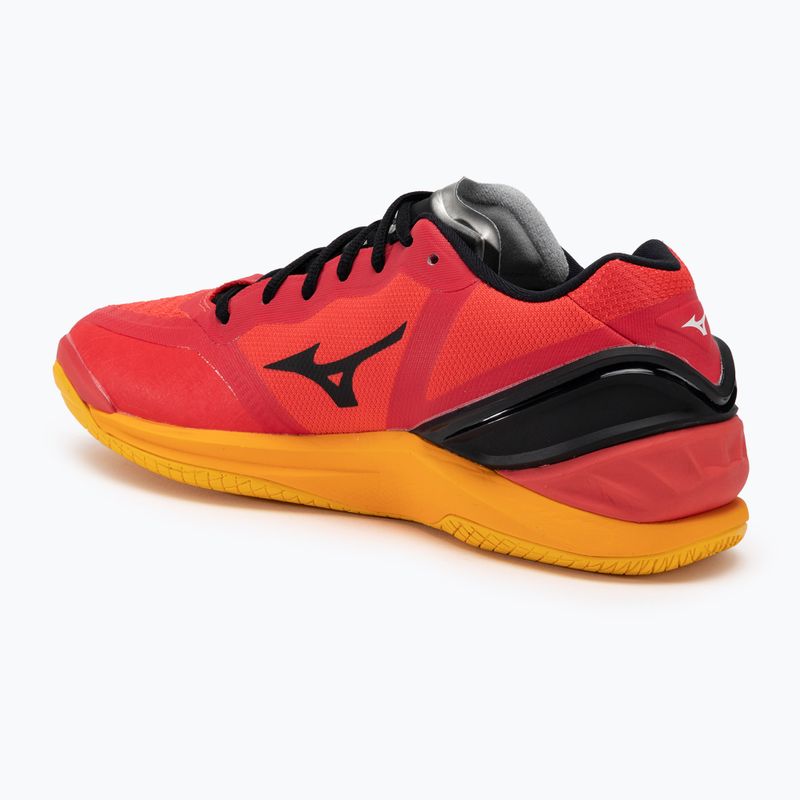 Pánské házenkářské boty Mizuno Wave Stealth Neo radiant red/white/carrot curl 3