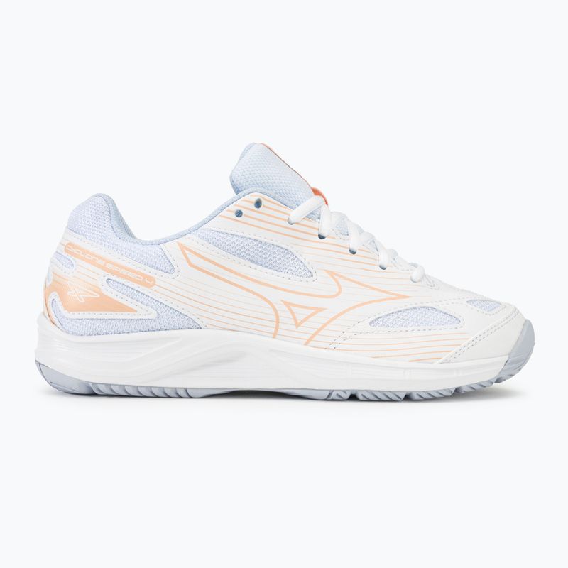 Dámská boty na volejbal Mizuno Cyclone Speed 4 white/peach parfait/halogen blue 2