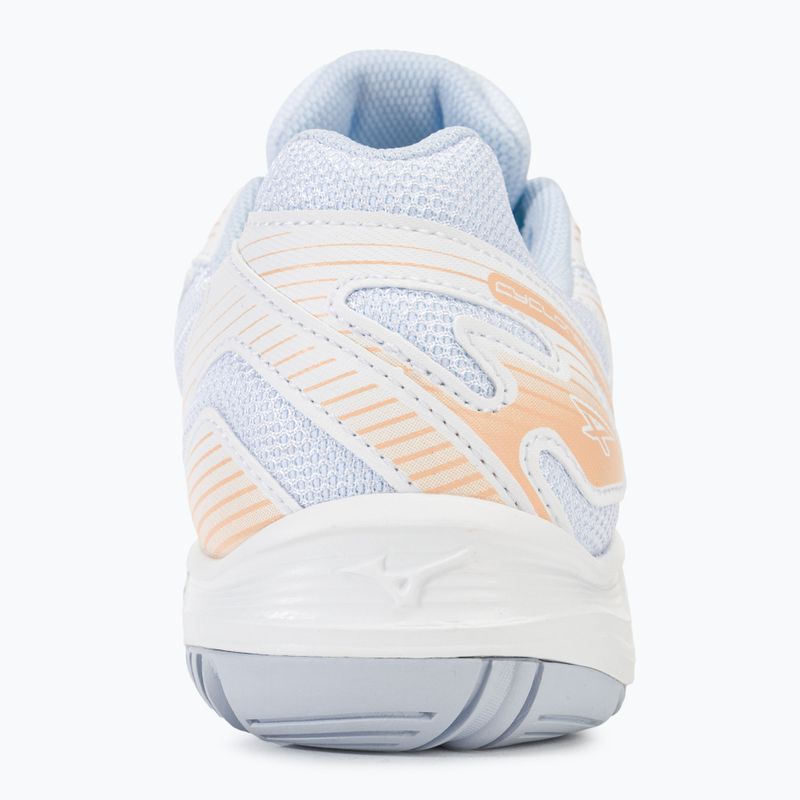 Dámská boty na volejbal Mizuno Cyclone Speed 4 white/peach parfait/halogen blue 6