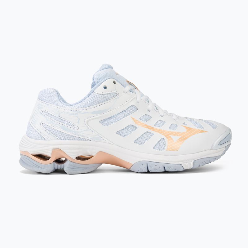 Dámské volejbalové boty  Mizuno Wave Voltage white/peach parfait/halogen blue 2