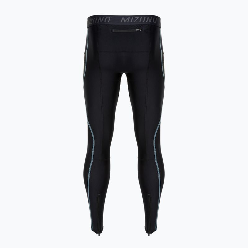 Pánské běžecké legíny Mizuno BG3000 Long black/ aquifer 2