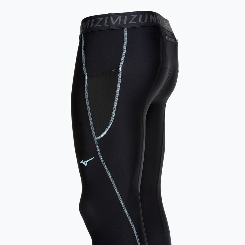 Pánské běžecké legíny Mizuno BG3000 Long black/ aquifer 3