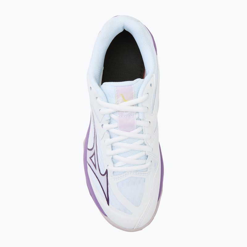 Dětské boty na volejbal Mizuno Lightning Star Z7 white/patrician purple/quince 5