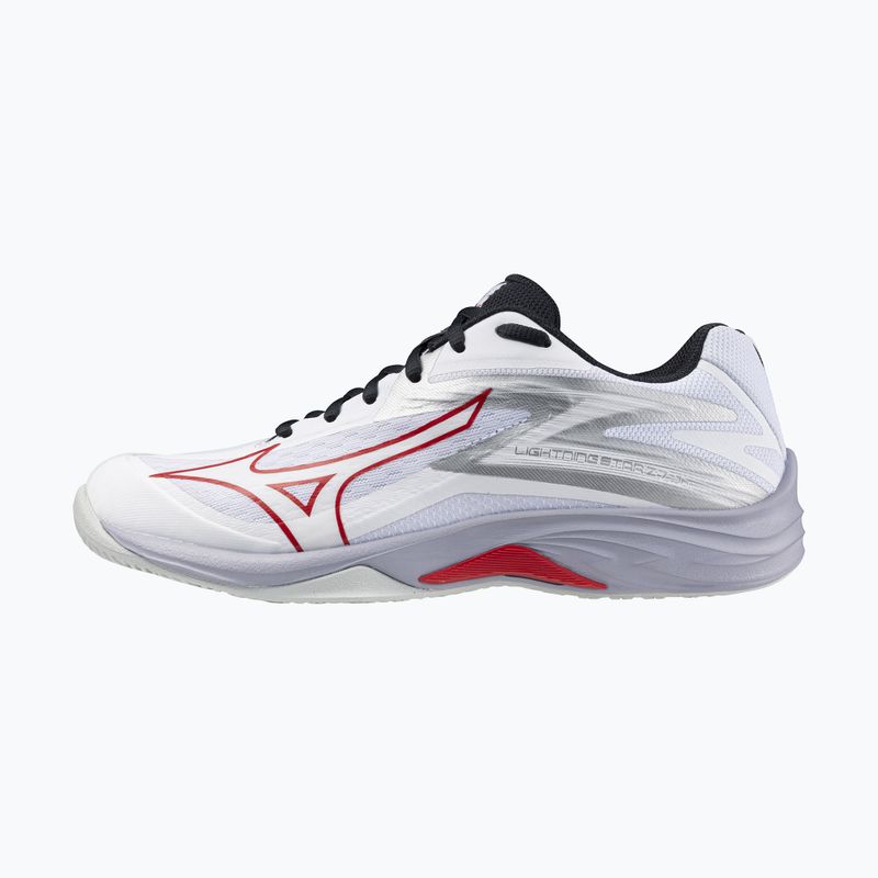 Dětské boty na volejbal Mizuno Lightning Star Z7 white/salsa/black 8