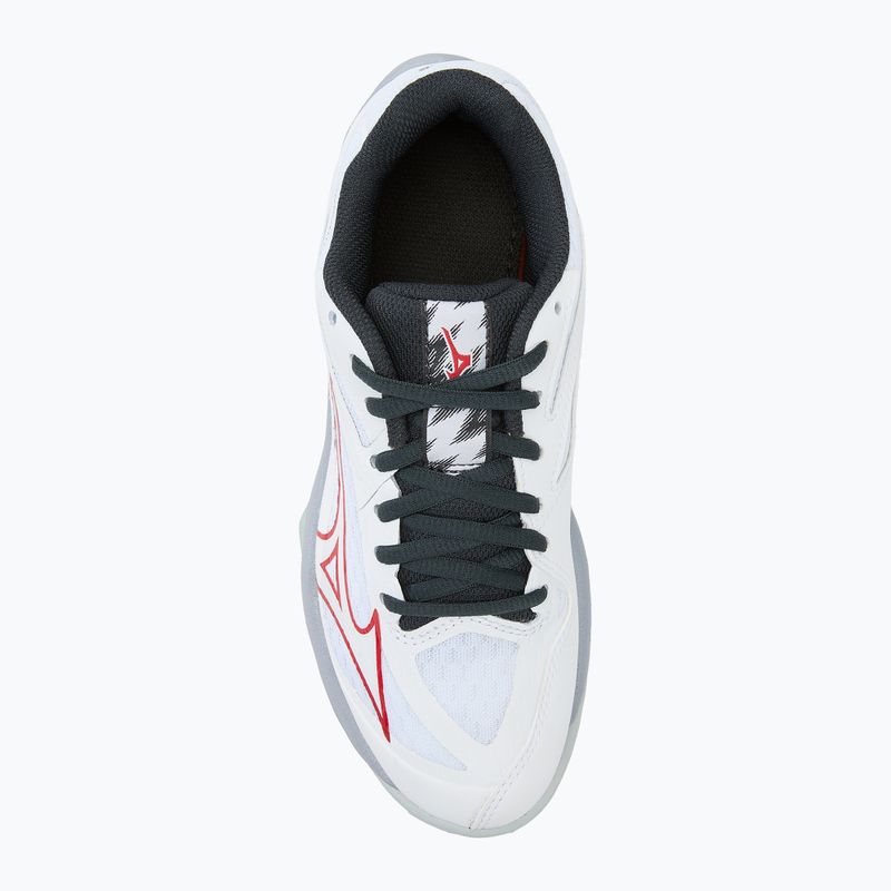 Dětské boty na volejbal Mizuno Lightning Star Z7 white/salsa/black 5