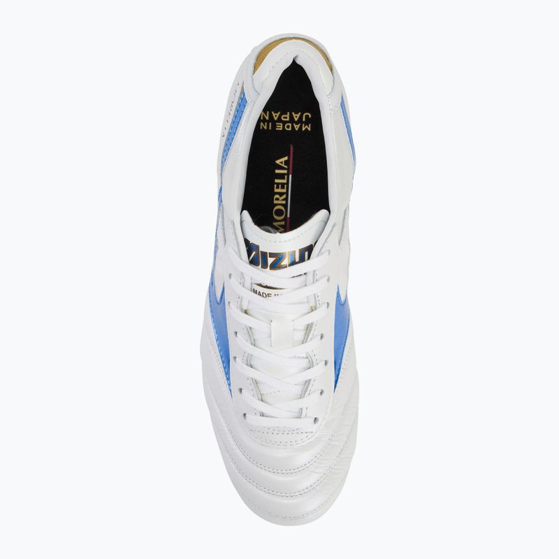 Pánské kopačky Mizuno Morelia II Japan Md white/laser blue/gold  5