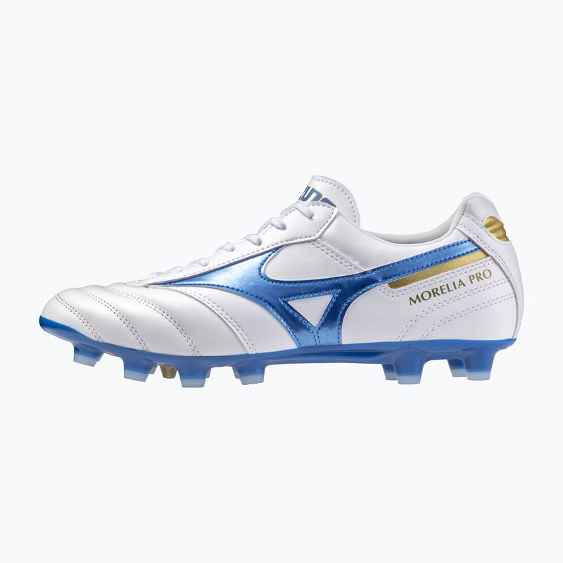 Pánské kopačky Mizuno Morelia II Pro MD white/laser blue/gold