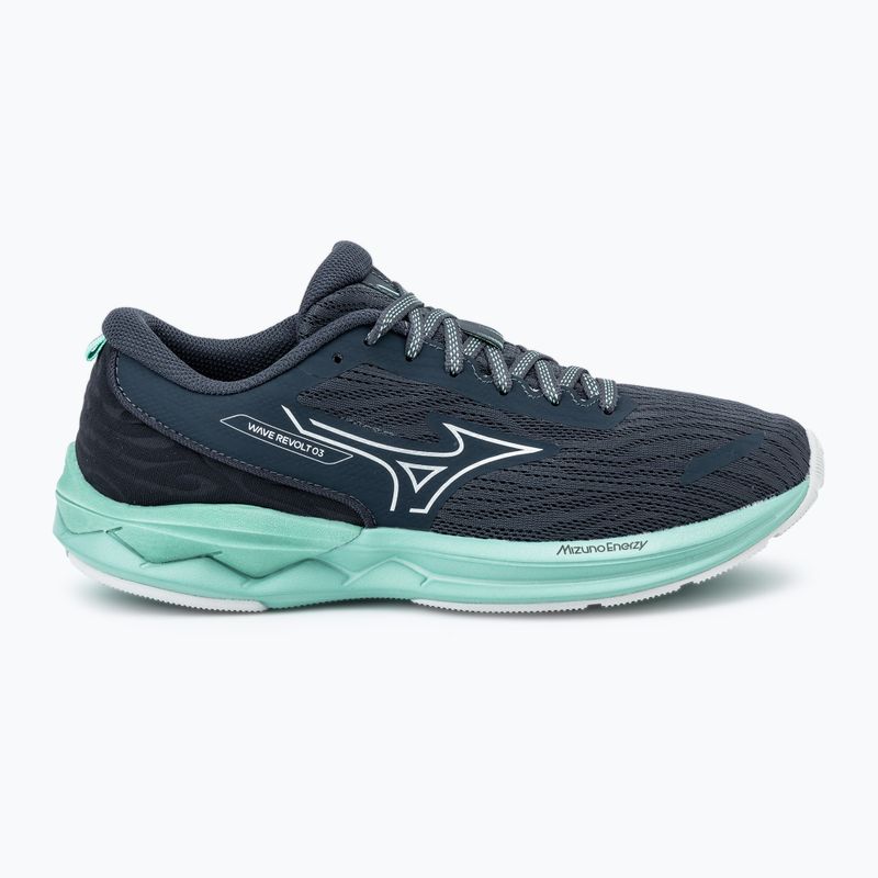 Dámské běžecké boty Mizuno Wave Revolt 3 india ink/neo silver/dusty jade green 2