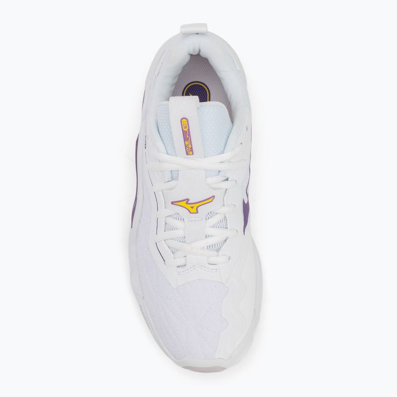 Boty na házenou Mizuno Wav Stealth Neo 2 white/navy peony/peach parfait 5