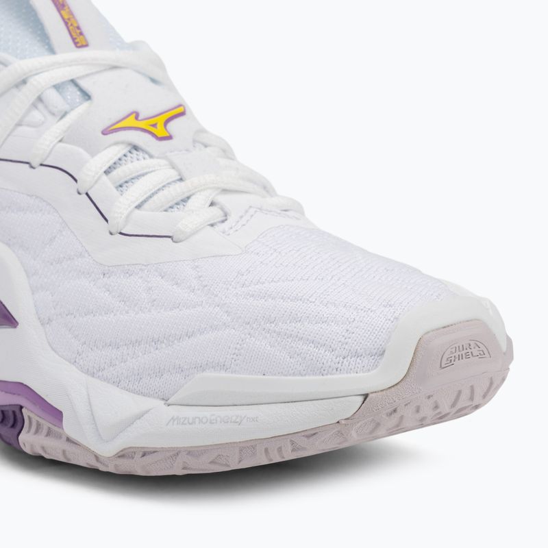 Boty na házenou Mizuno Wav Stealth Neo 2 white/navy peony/peach parfait 7