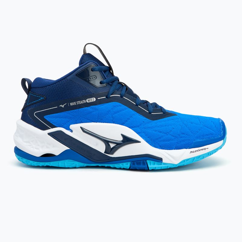 Pánské boty na házenou  Mizuno Wave Stealth Neo 2 Mid mugen blue/white/estate blue 2