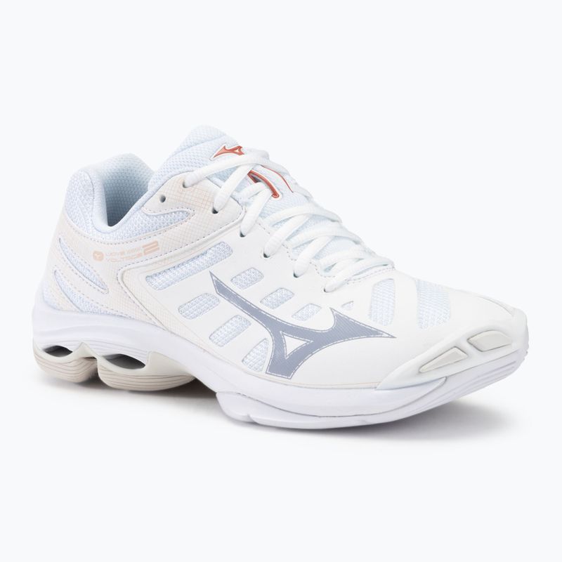 Dámské volejbalové boty  Mizuno Wave Voltage 2 white/aleutian/cloud pink