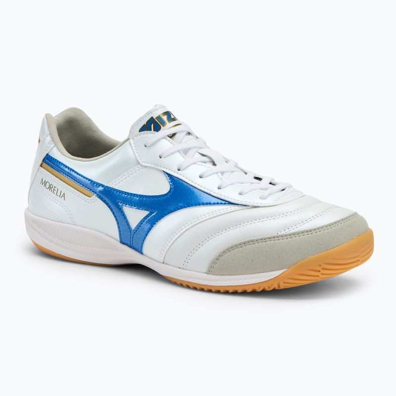 Pánské kopačky Mizuno Morelia Sala Elite INwhite/laser blue/gold
